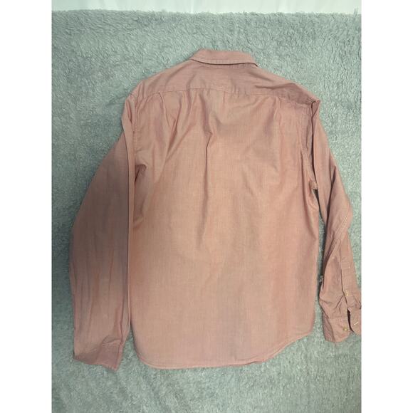 J.Crew Slim Fit Red Micro Stripe Button Down Shirt Men’s Large 100% Cotton - Picture 8 of 8